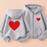 LittleLove – Mjuk & söt – Barnhoodie med hjärtmönster