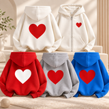 LittleLove – Mjuk & söt – Barnhoodie med hjärtmönster