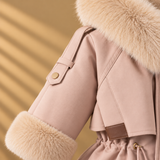 CozyParka – Varm och mjuk – Vinterjacka för flickor med plyschkrage