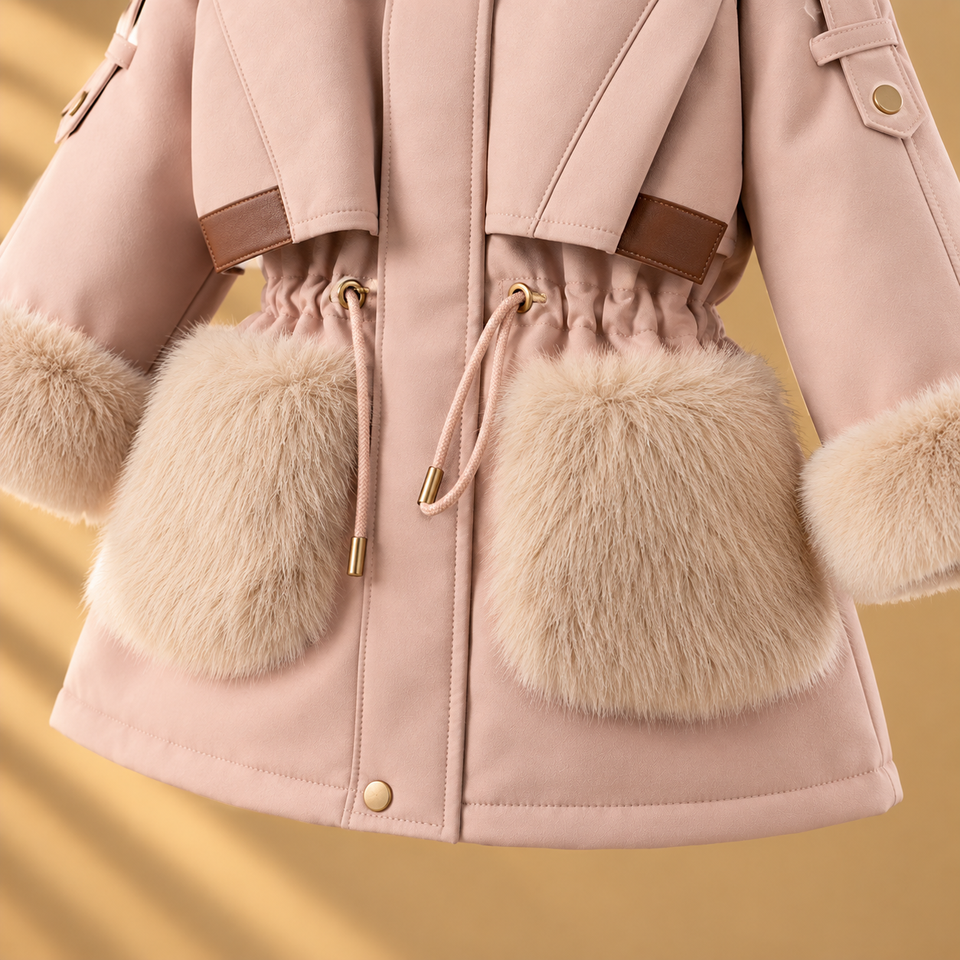 CozyParka – Varm och mjuk – Vinterjacka för flickor med plyschkrage