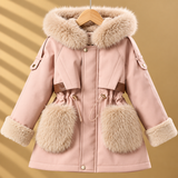 CozyParka – Varm och mjuk – Vinterjacka för flickor med plyschkrage