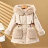 CozyParka – Varm och mjuk – Vinterjacka för flickor med plyschkrage