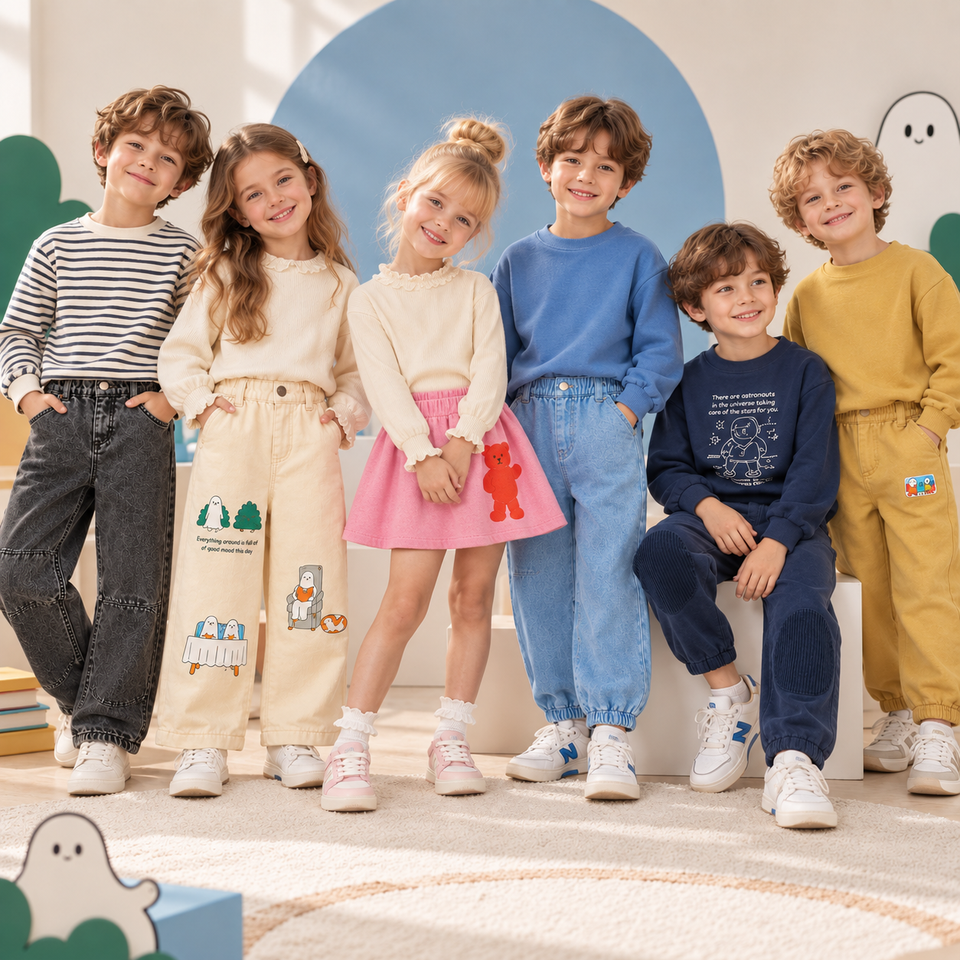 TrendStyle – Trendiga och bekväma – Joggingbyxor för barn i denimstil