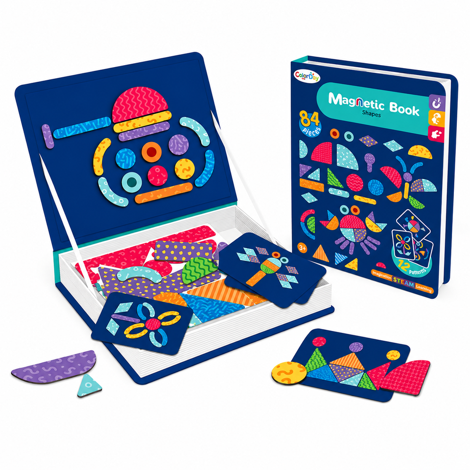 MagniPlay – Lärorikt & kreativt – Magnetiskt pusselbok