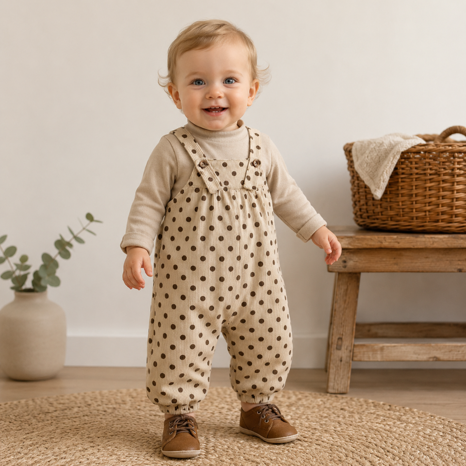 BabyBloom – Söt & bekväm – Jumpsuit med prickigt mönster