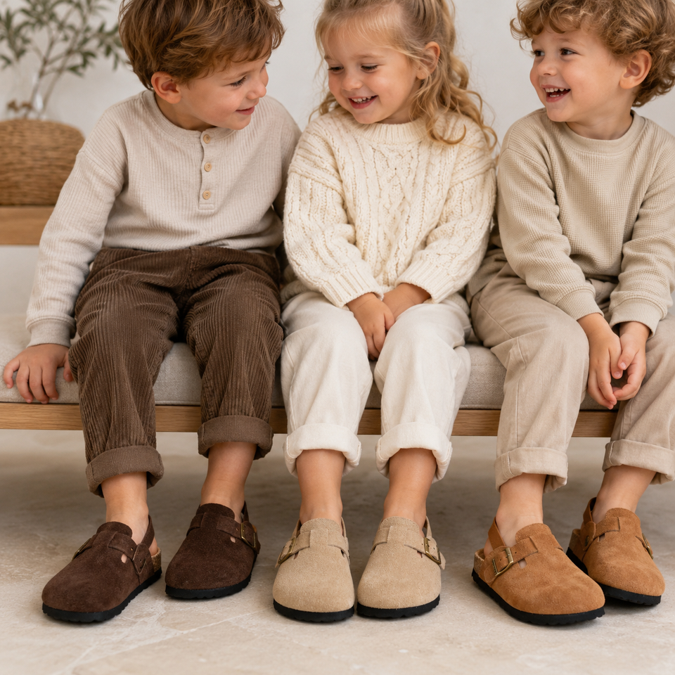 LittleWalk – Bekväma & trendiga – sandaler i mocka