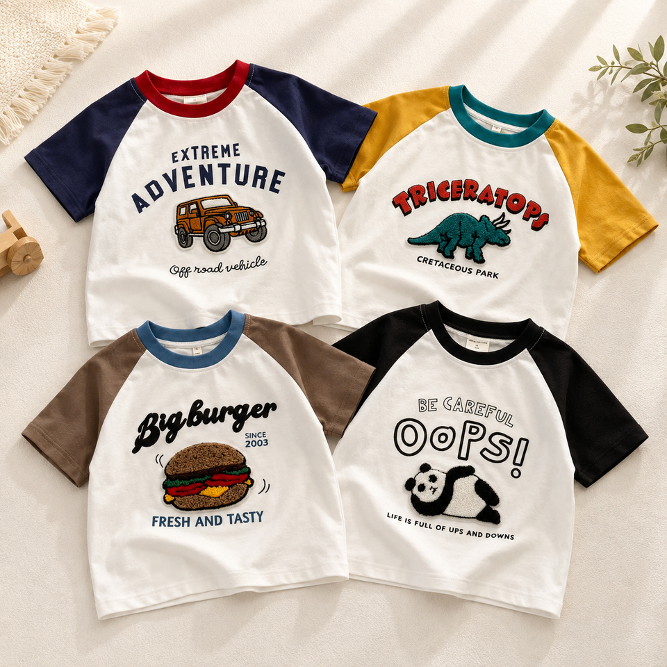 StreetBoy – Coolt & bekvämt – Barn-T-shirt med raglanärmar och tryck
