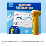 PaintBuddy – Kreativt & pedagogiskt – Bärbart airbrush-ritset