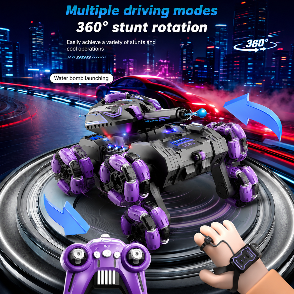 CrazyWheels – Tuff & spännande – RC-tankbil med gelbollskastare