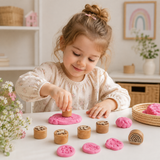 WoodStamp – Montessori & Kreativt – 6 st trästämplar för lera