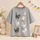 CatFun – Casual & lekfullt – Oversized-T-shirt med kattmotiv