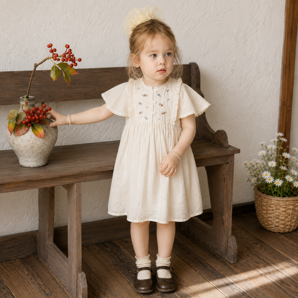 Sleeveless Dress – Elegant och bekväm – Klänning med spetskrage
