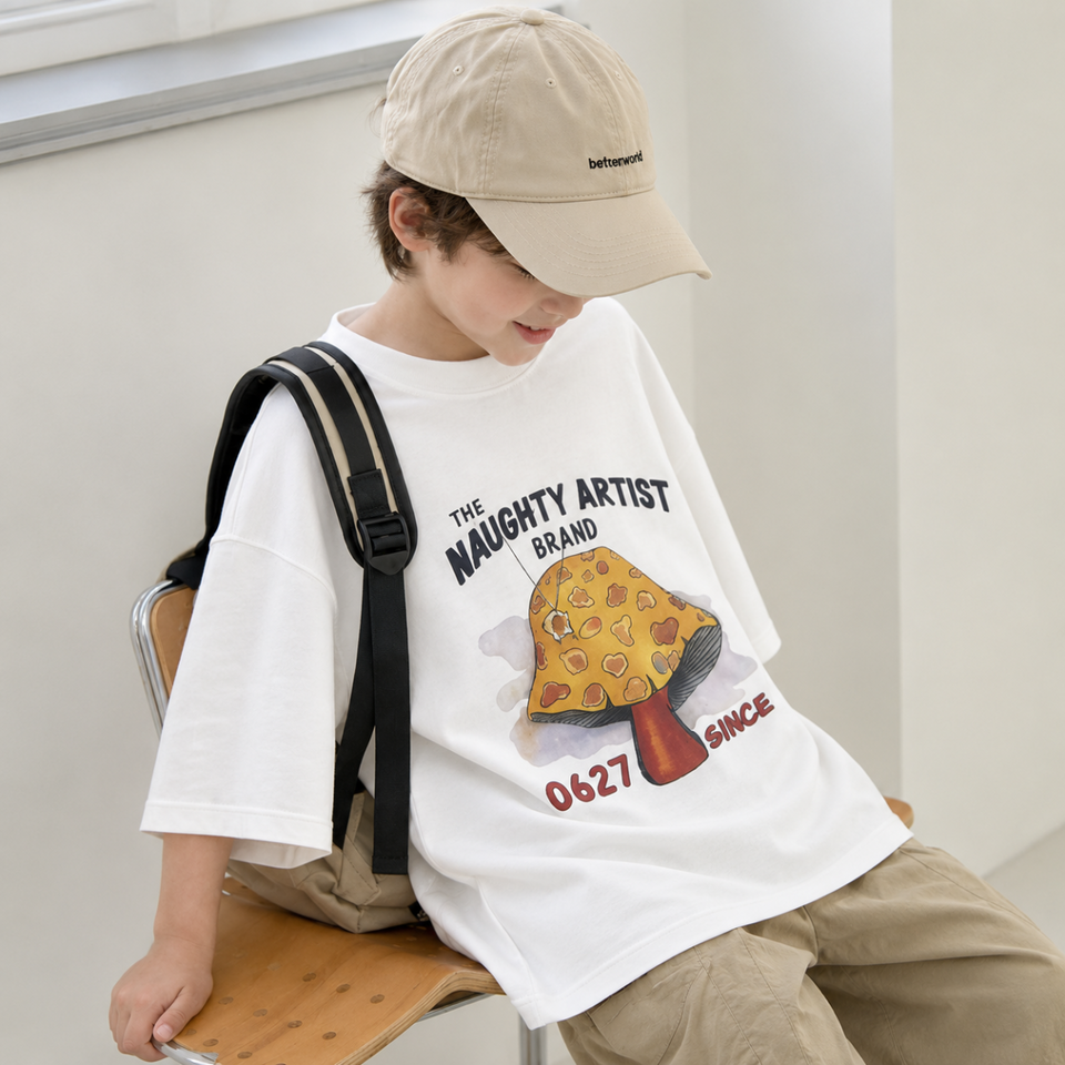MushroomPlay – Casual & Streetwear – Oversized T-shirt med svampmotiv