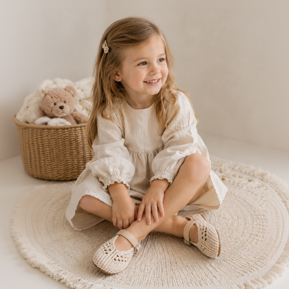 LittleWalkers – Bekvämlighet och andningsförmåga – Mary Jane-ballerinaskor
