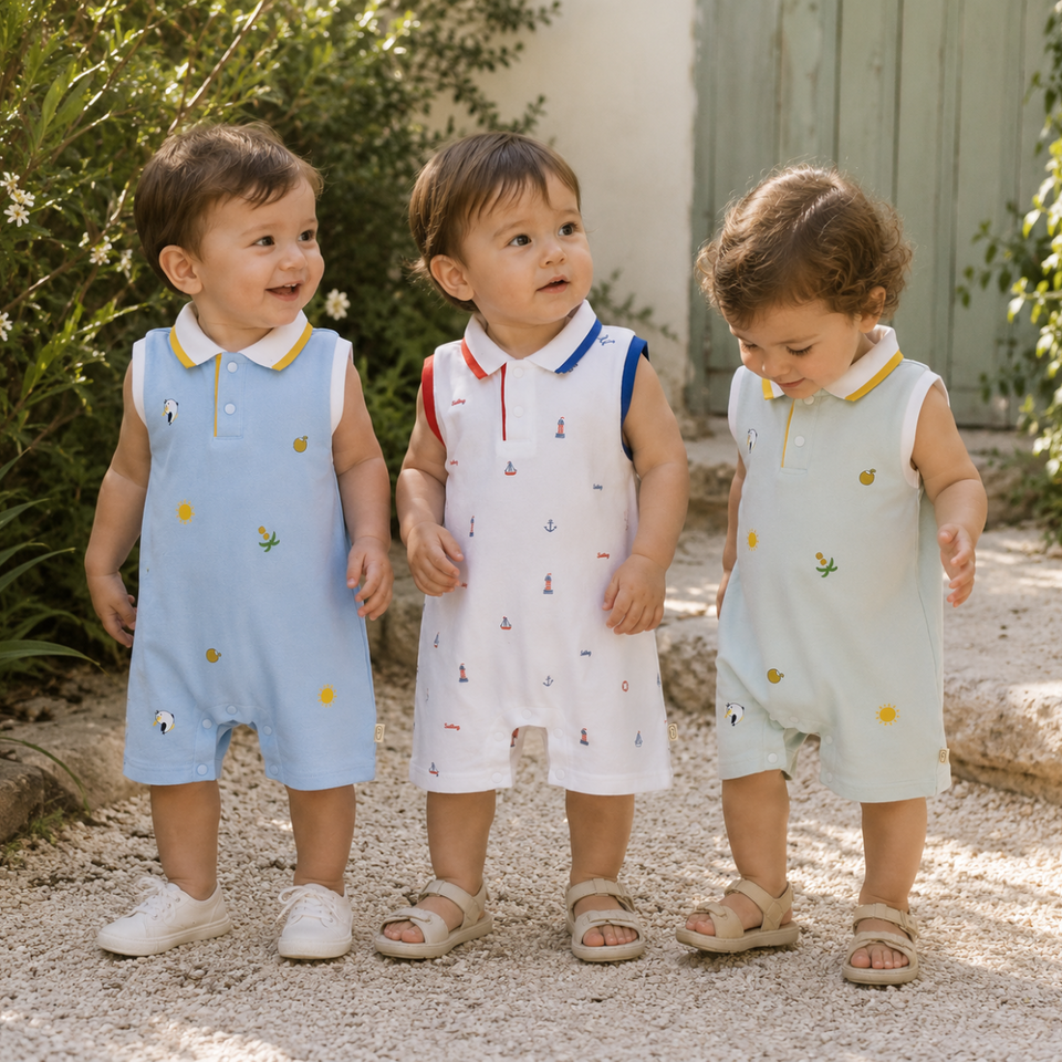 SunnyBaby – Bekväm och söt – Polo-body för spädbarn