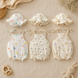 LittleBlossom – Sommarkomfort och stil – Bodysuit med huva för spädbarn