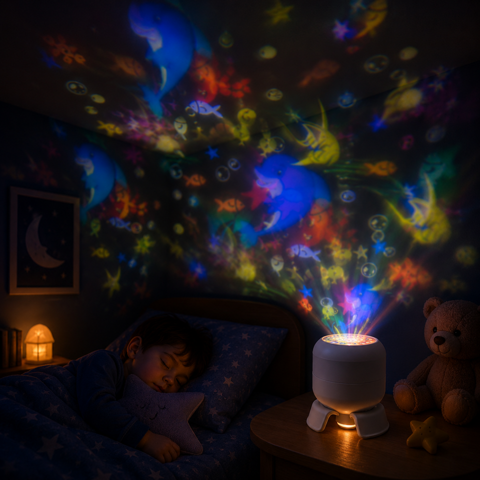 SeaDream – Lekfullt & lärorikt – 360° roterande LED-nattlampa