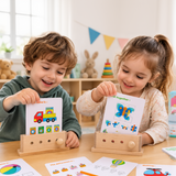 BrainyKids – Logiskt & Roligt – Pedagogiskt kortspel i trä