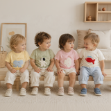 LittlePatch – Tecknad film & Roligt  – Barn-T-shirt med tecknade film-patchar