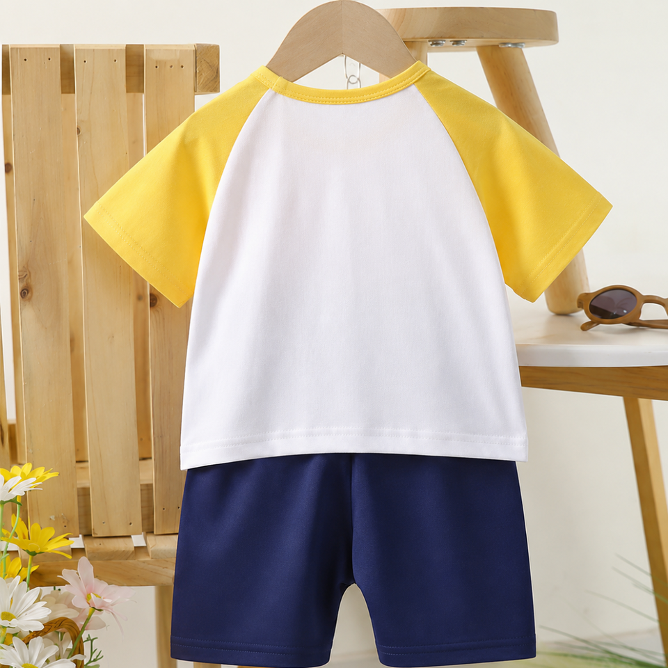 Mini Fashion™ - Lejontryck - Sommarset för pojkar