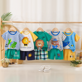 Mini Fashion™ - Lejontryck - Sommarset för pojkar