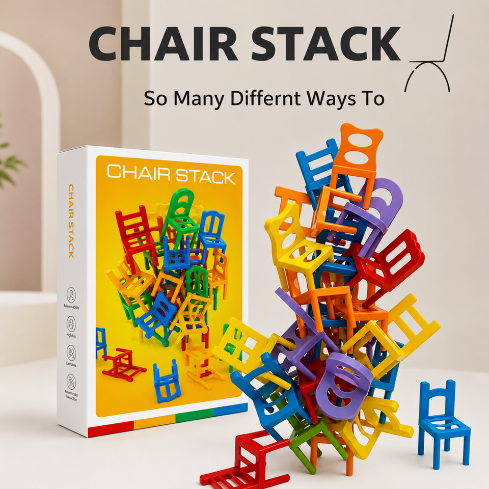 Chair Stack™ - Interaktiv och stimulerar kreativiteten - Stapla stolar-spel