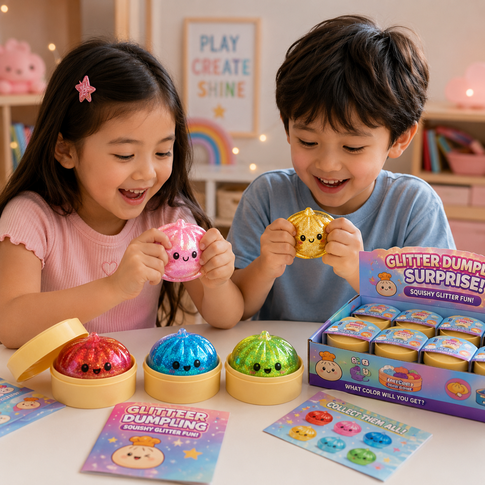 FunSquish – Färgglatt & glitterkul – Glitter-squishy-klumpar