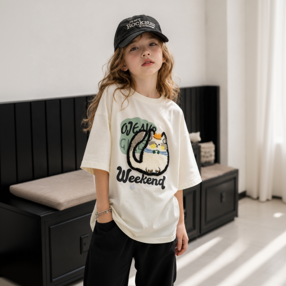 FunPaws – Lekfullt & stilfullt – Oversized T-shirt med kattmotiv
