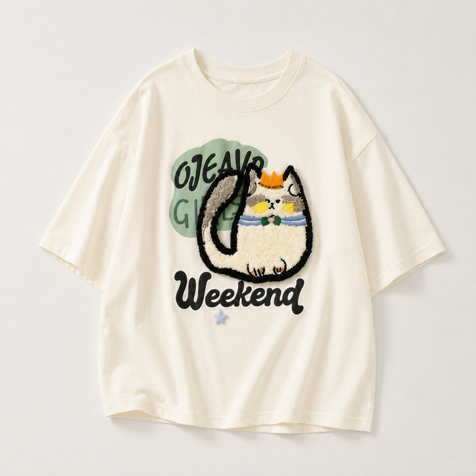 FunPaws – Lekfullt & stilfullt – Oversized T-shirt med kattmotiv