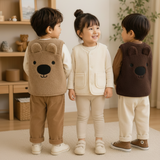 Baby Bear Fleece Vest – Varm och mjuk – Barnväst med björnmotiv