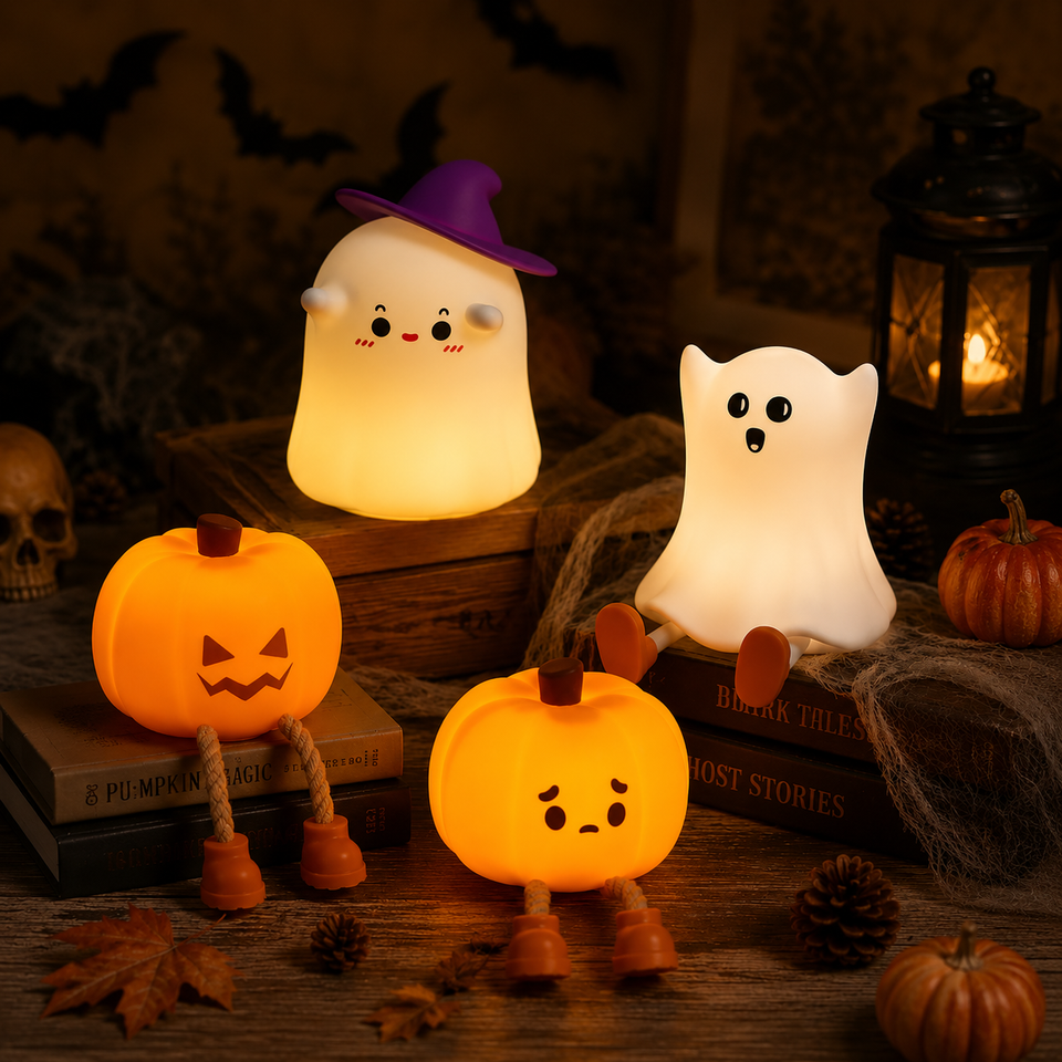 SpookyLamp – Gulligt & stämningsfullt – Halloween-nattlampa
