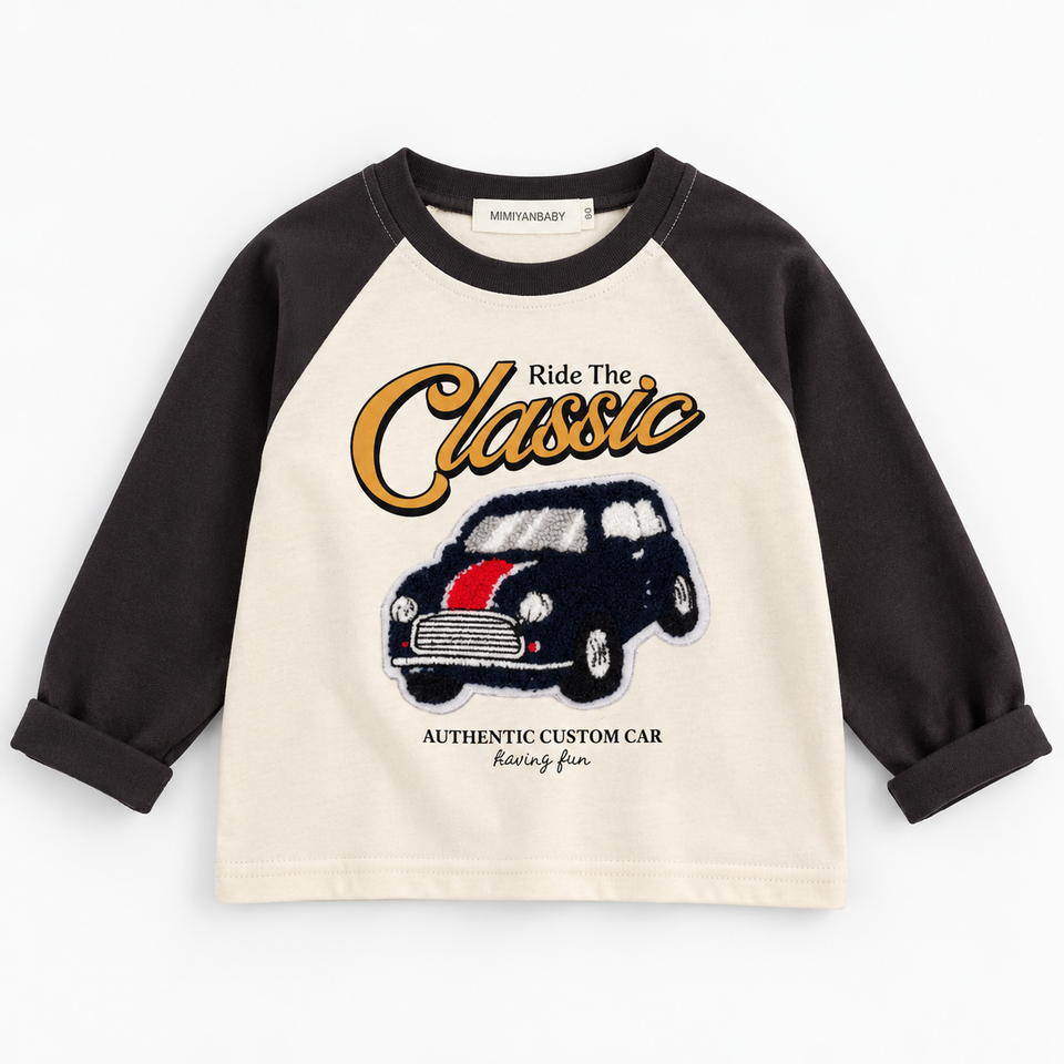 LittleRetro – Coolt & trendigt – Långärmad tröja för barn med grafiskt tryck