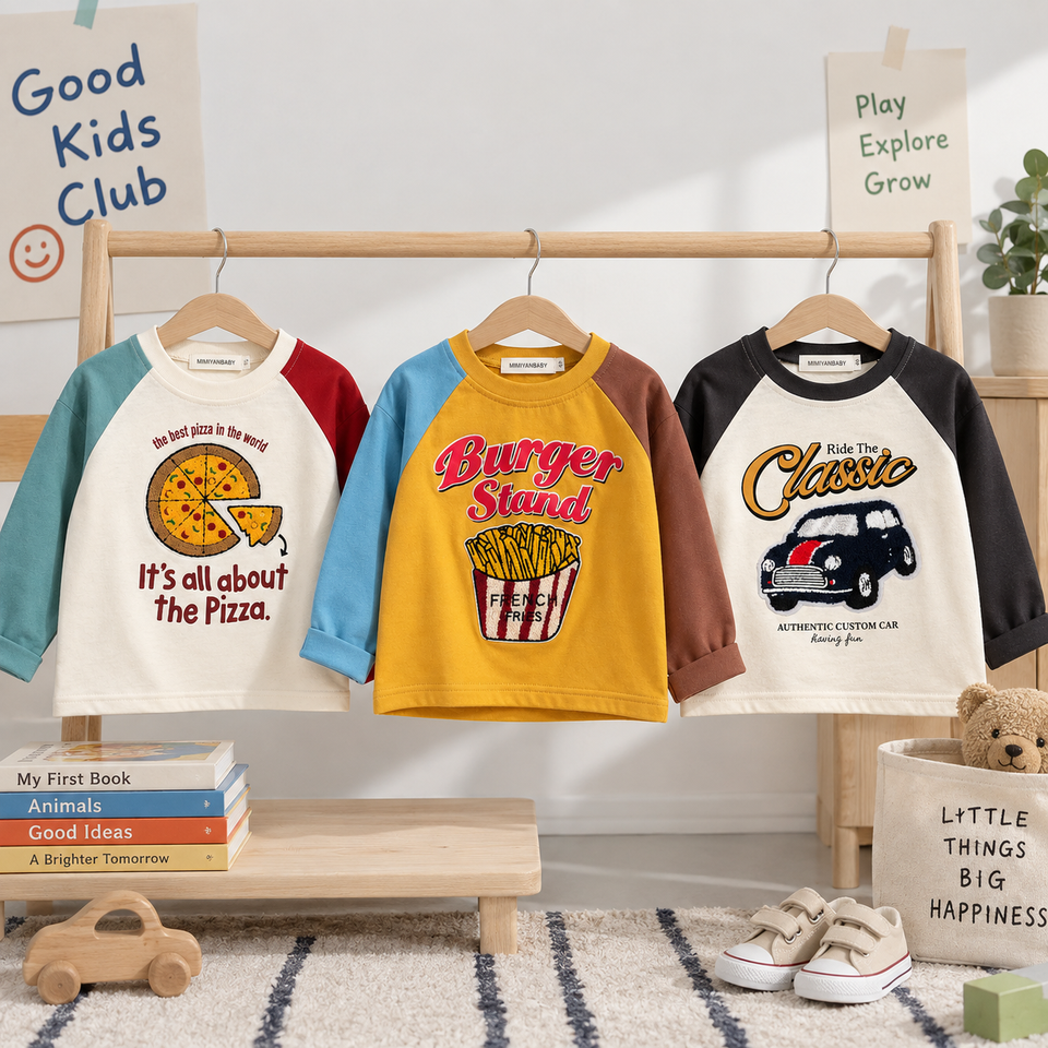 LittleRetro – Coolt & trendigt – Långärmad tröja för barn med grafiskt tryck