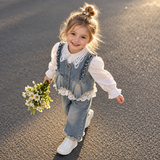 DenimBelle – Trendigt & gulligt – 3-delat barnset i denim