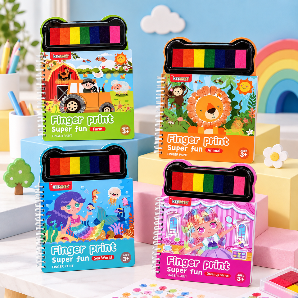 FingerArt – Kreativt & färgglatt – Fingerfärgsbok för barn
