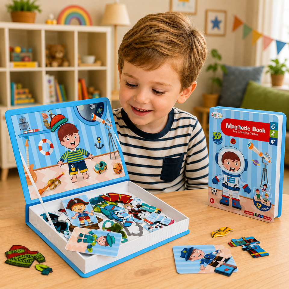 MagniPlay – Lärorikt & kreativt – Magnetiskt pusselbok