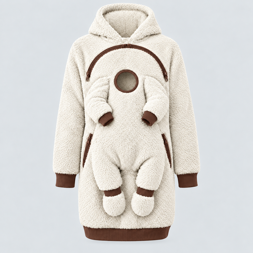 MamaHug – Varm och praktisk – 2-i-1-hoodie för mamma och bebis