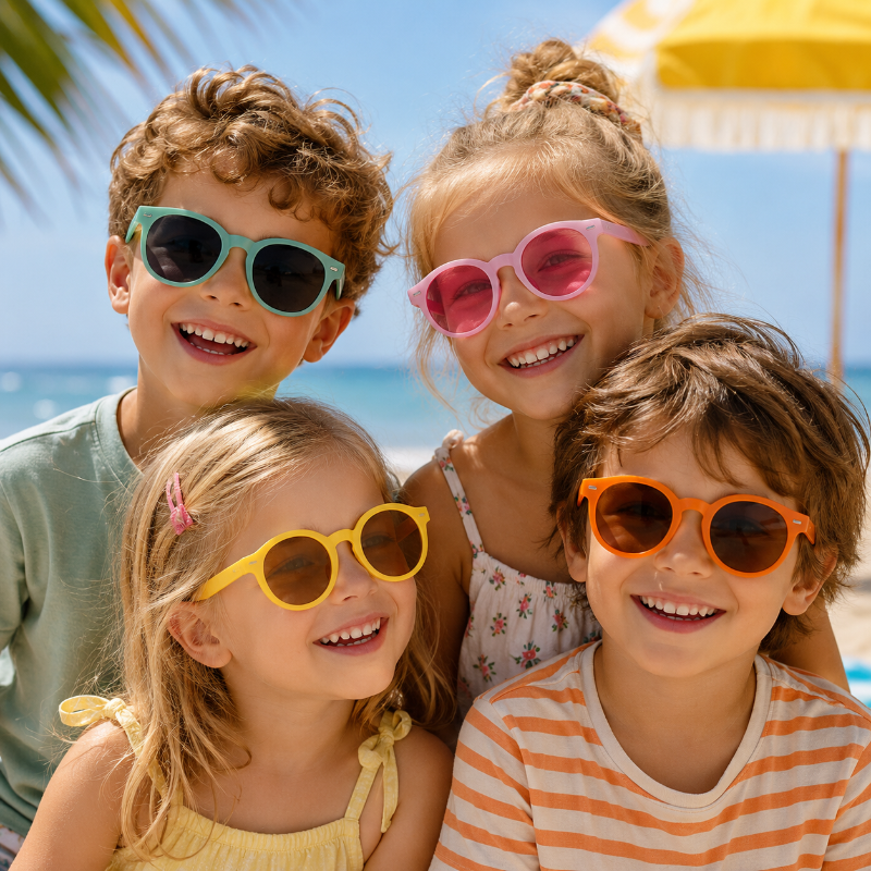 Kids Sunglasses Set – UV-skydd & lek – Solglasögon för barn