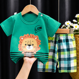 Mini Fashion™ - Lejontryck - Sommarset för pojkar