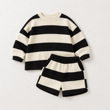 LittleStyle – Mjukt och bekvämt – Randigt Comfy-set i bomull
