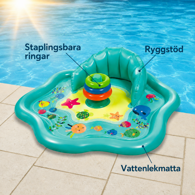 SplashPlay – Säker & rolig – Babypool med solskydd