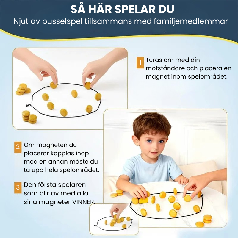 MagPlay – Strategiskt & Roligt – Magnetiskt sällskapsspel med stenar