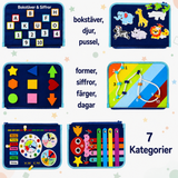 7-in-1 Busy Board – Motorik & inlärning – Aktivitetstavla
