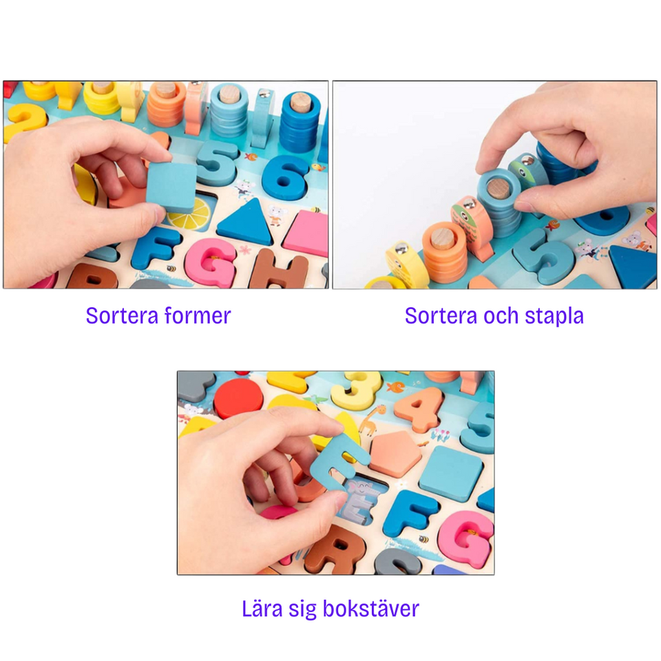 Woods™ - Montessori lekbräda i trä | Utveckla dina kognitiva färdigheter