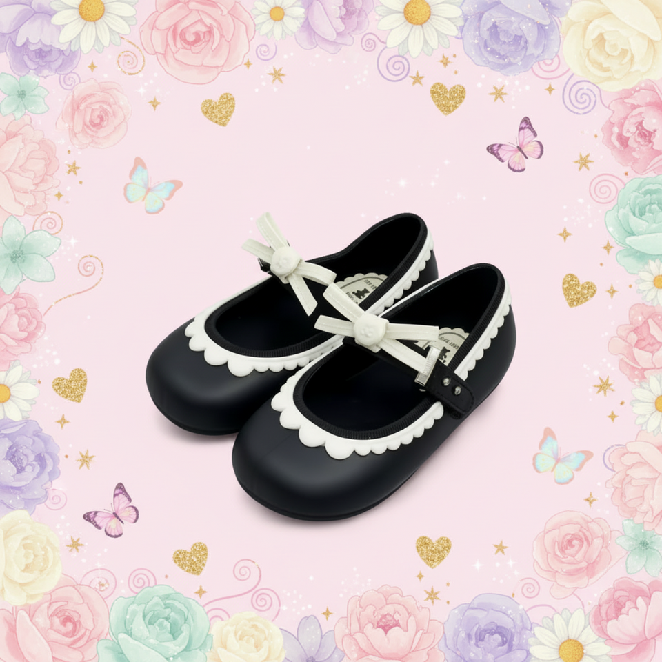 MiniChic – Elegans & stil – barntofflor med rosett