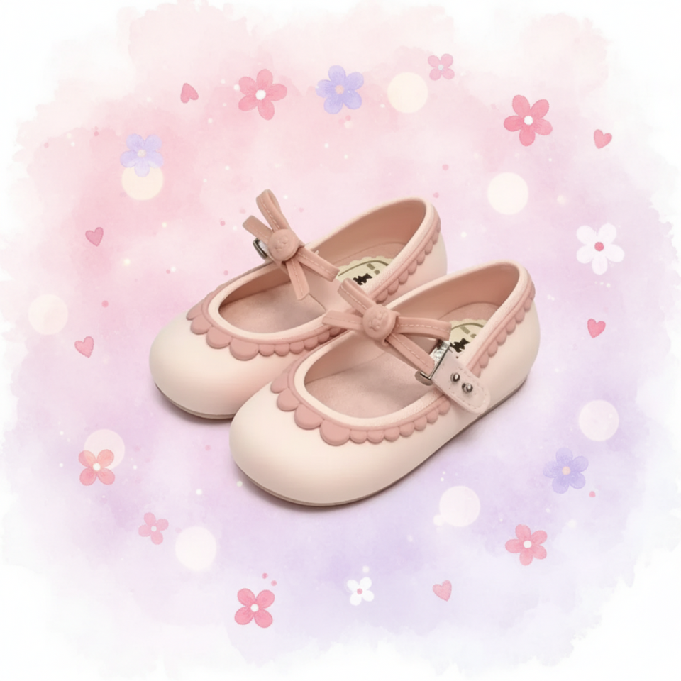 MiniChic – Elegans & stil – barntofflor med rosett