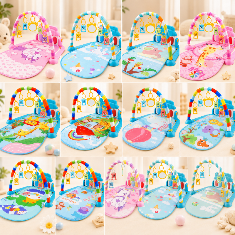 Musical Baby Play Gym – Färgglatt & pedagogiskt – Babygym-matta