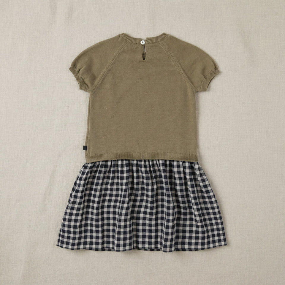 Plaid Patchwork Dress – Trendig & luftig – rutig klänning
