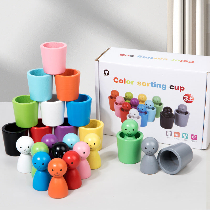 Färgkanal – Lärande och upptäckt – Montessori färgsorteringsspel i trä