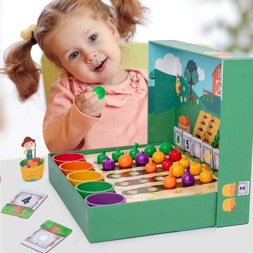 EduFarm – Lärande genom lek – Montessori-räknar- och färgspel för barn